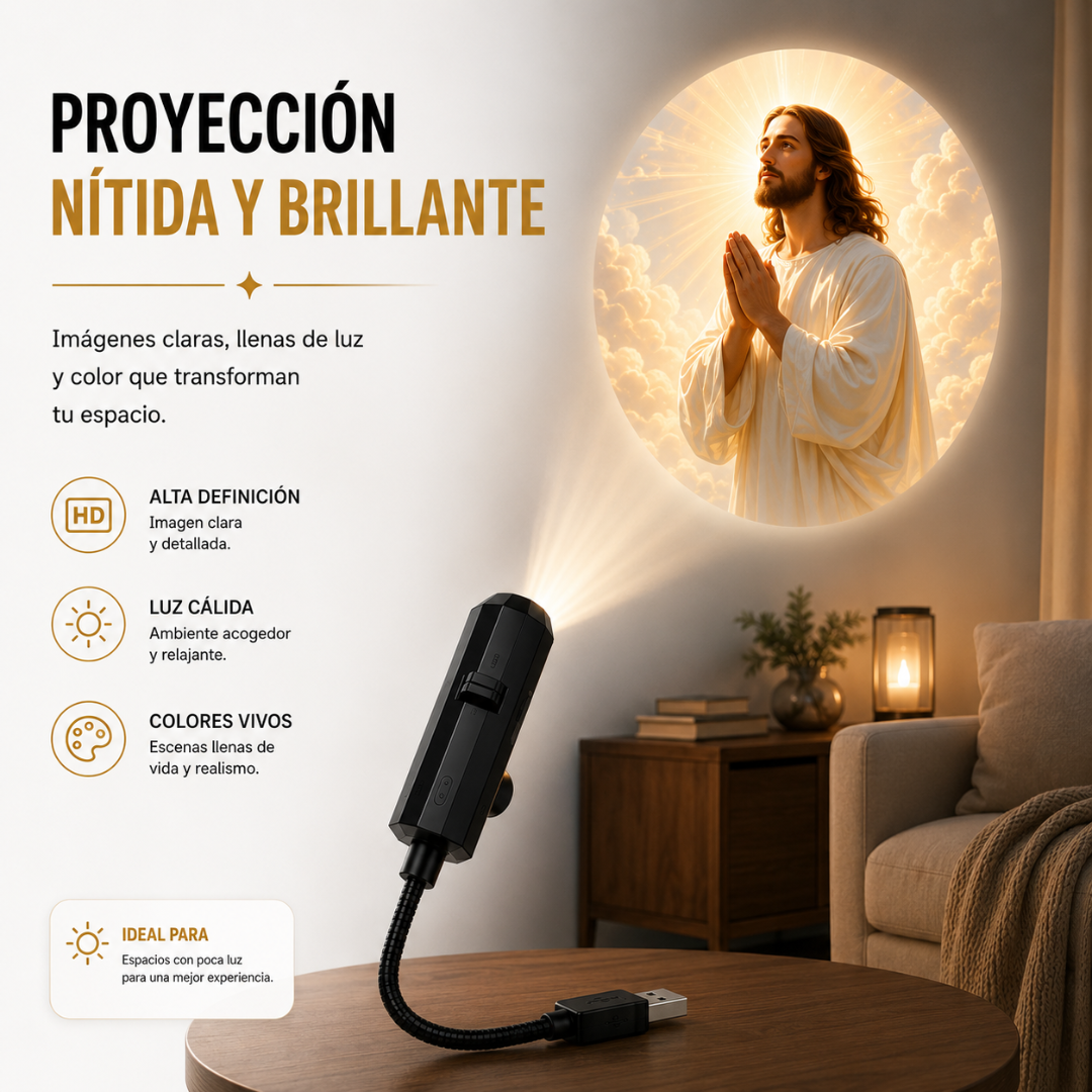 Proyector de 6 luces con temática de Jesus